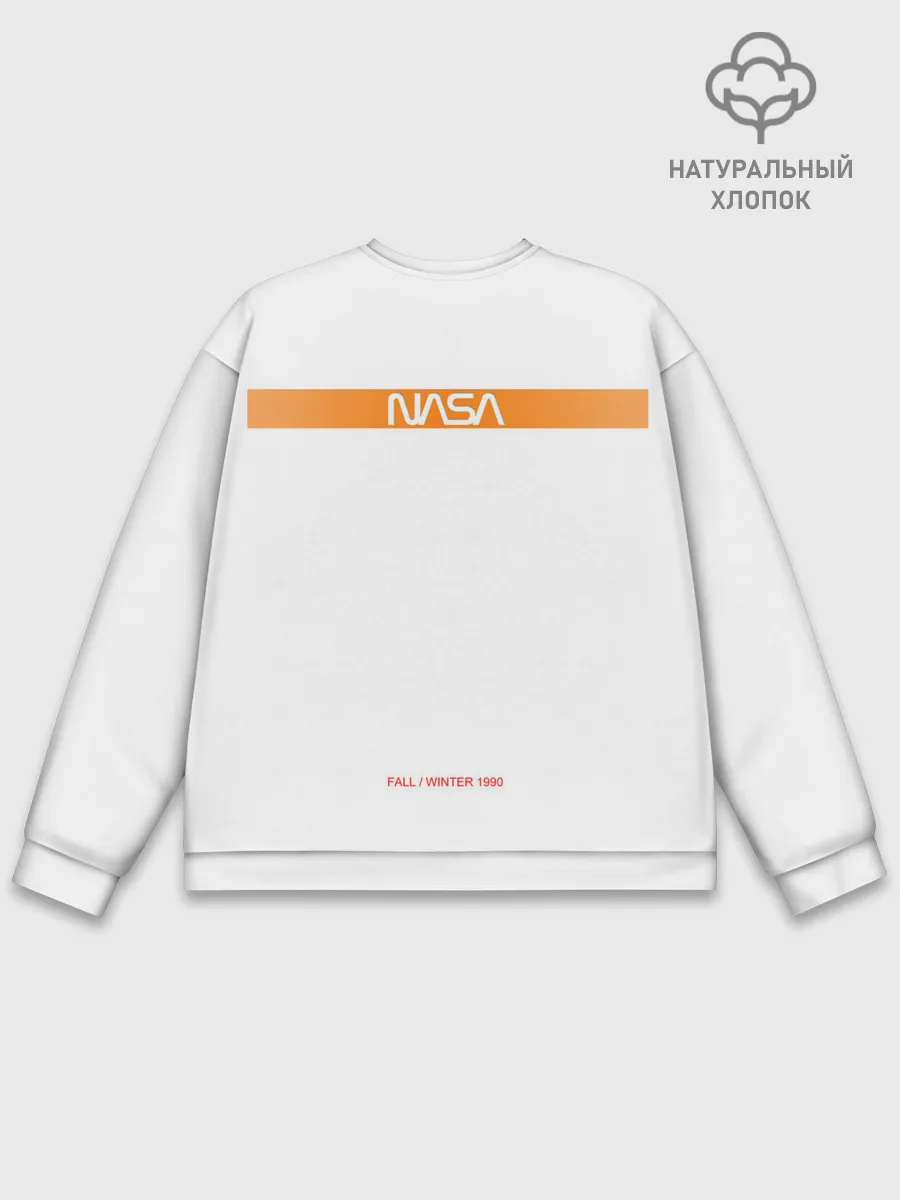 Мужской свитшот базовый / NASA БЕЛАЯ ФОРМА | НАСА WHITE UNIFORM