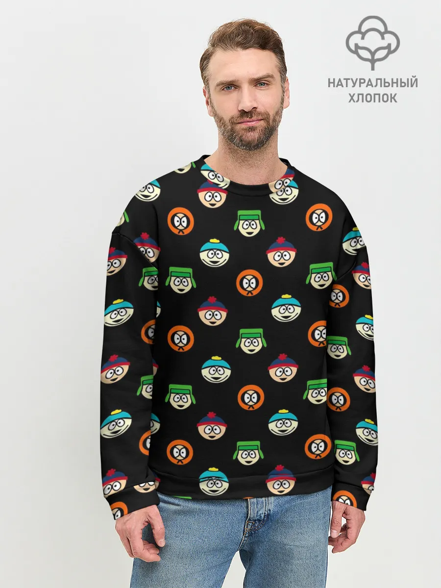 Мужской свитшот базовый / Южный парк, паттерн