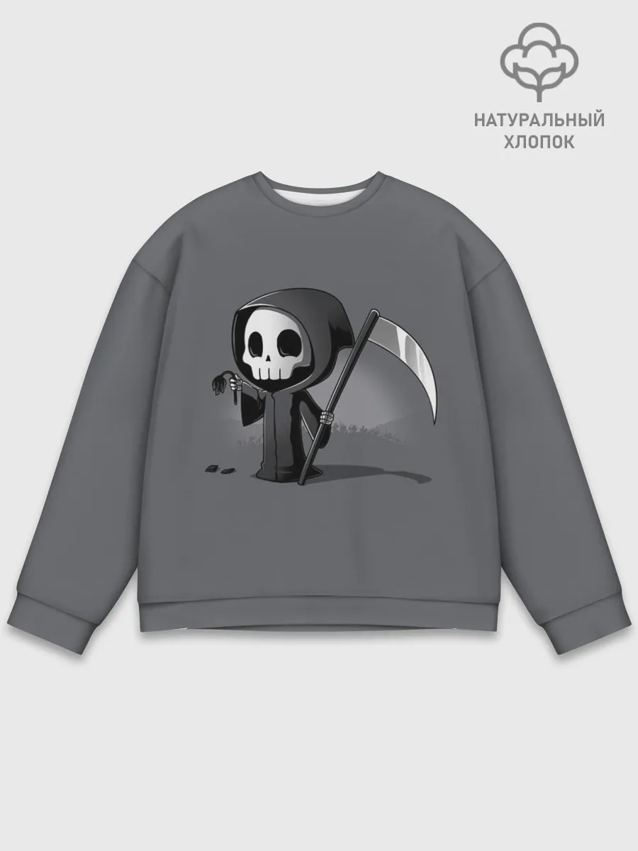 Мужской свитшот базовый / жнец и цветок