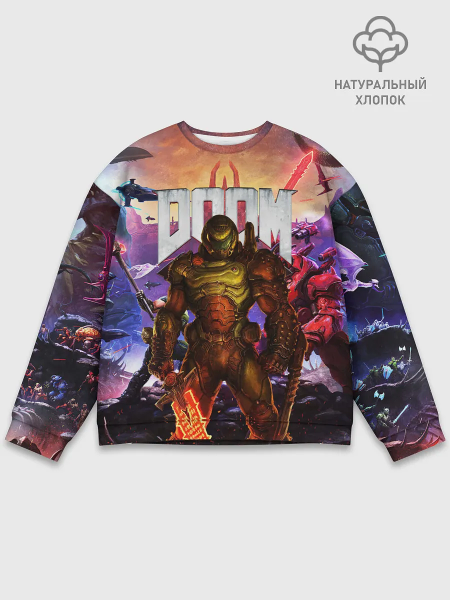 Мужской свитшот базовый / DOOM ETERNAL | ДУМ БИТВА В АДУ
