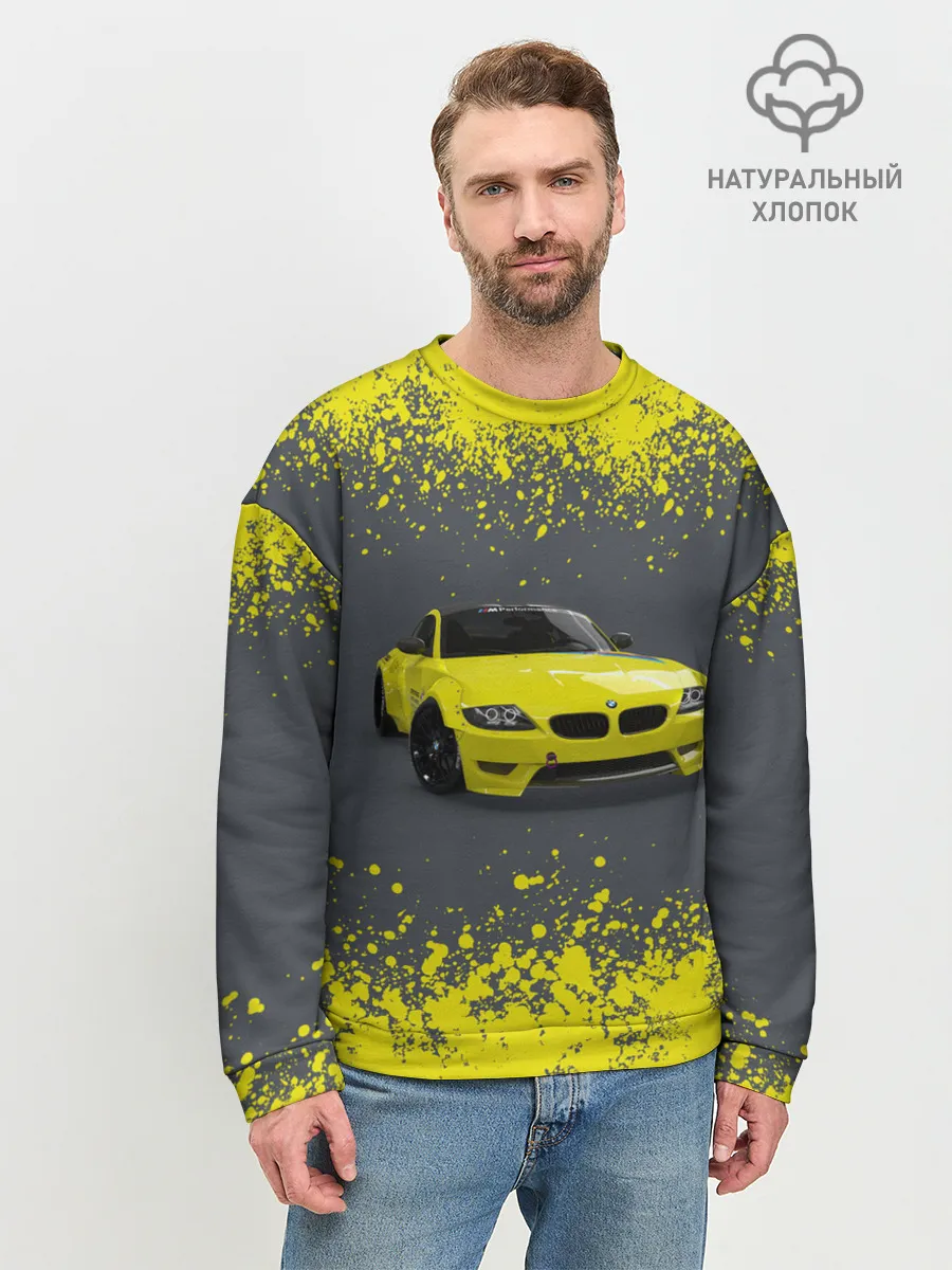 Мужской свитшот базовый / БМВ | ЖЕЛТЫЙ ПЕРФОРМАНС