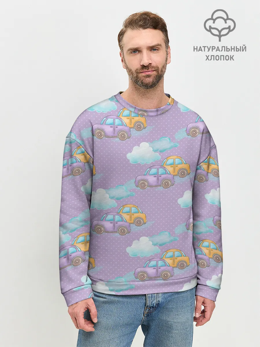 Мужской свитшот базовый / детские машинки