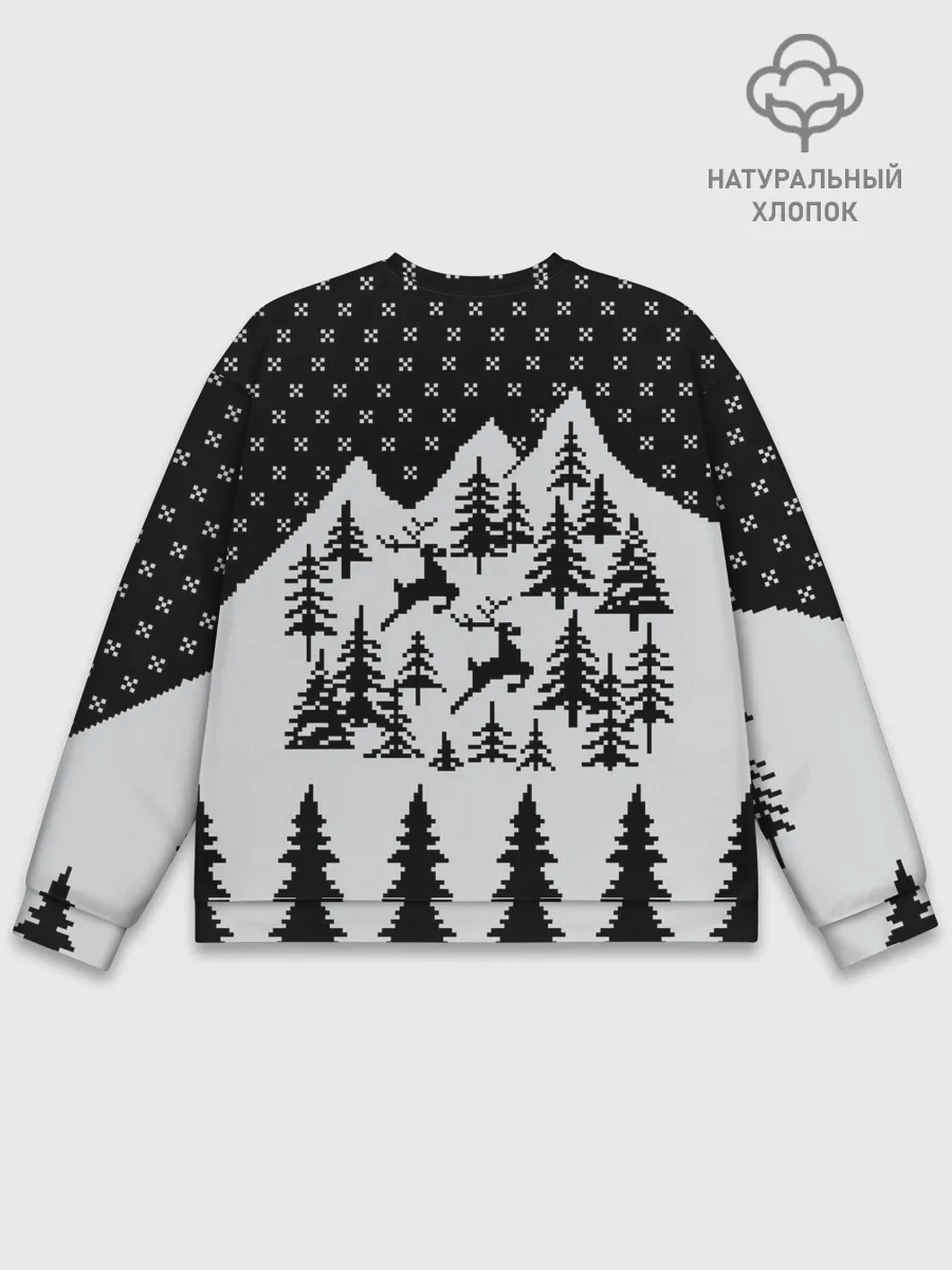 Мужской свитшот базовый / Северные Олени в Горах