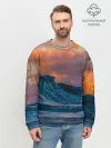 Мужской свитшот базовый / Закат над волной