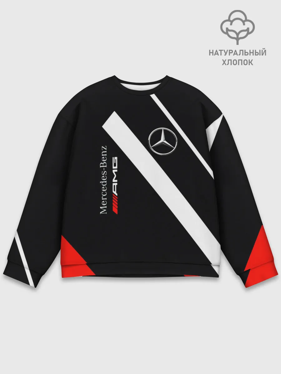 Мужской свитшот базовый / Mercedes-AMG | Мерседес-АМГ