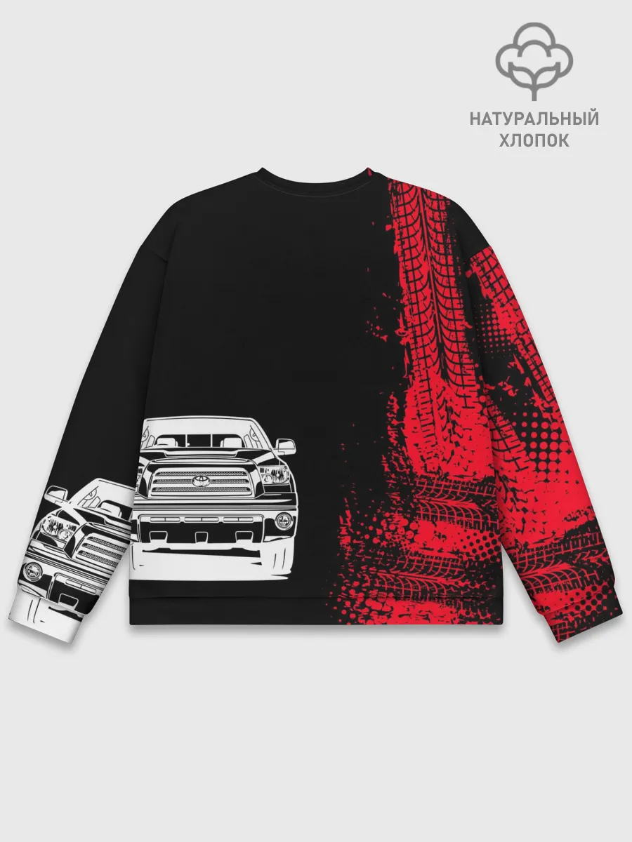 Мужской свитшот базовый / Тойота | Красные следы