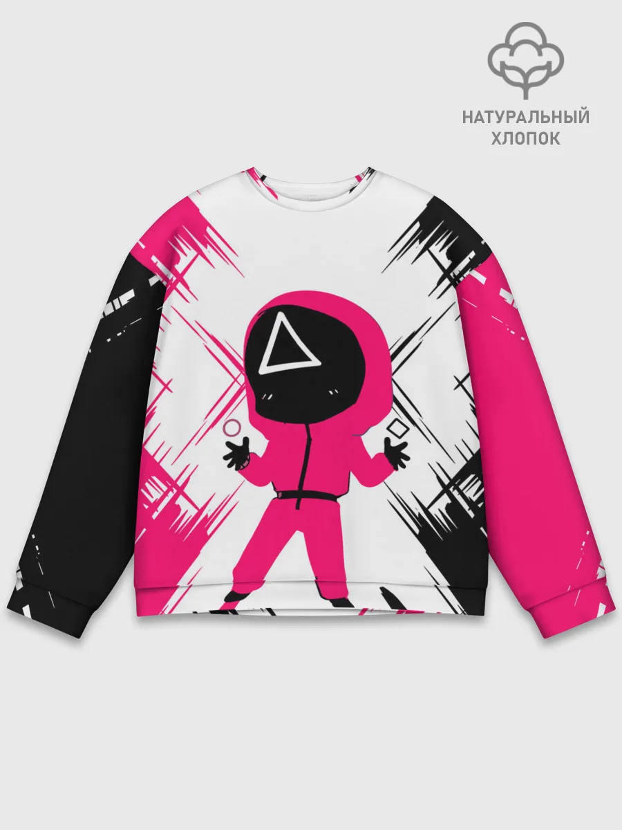 Мужской свитшот базовый / SQUID GAME | ИГРА В КАЛЬМАРА | треугольник.