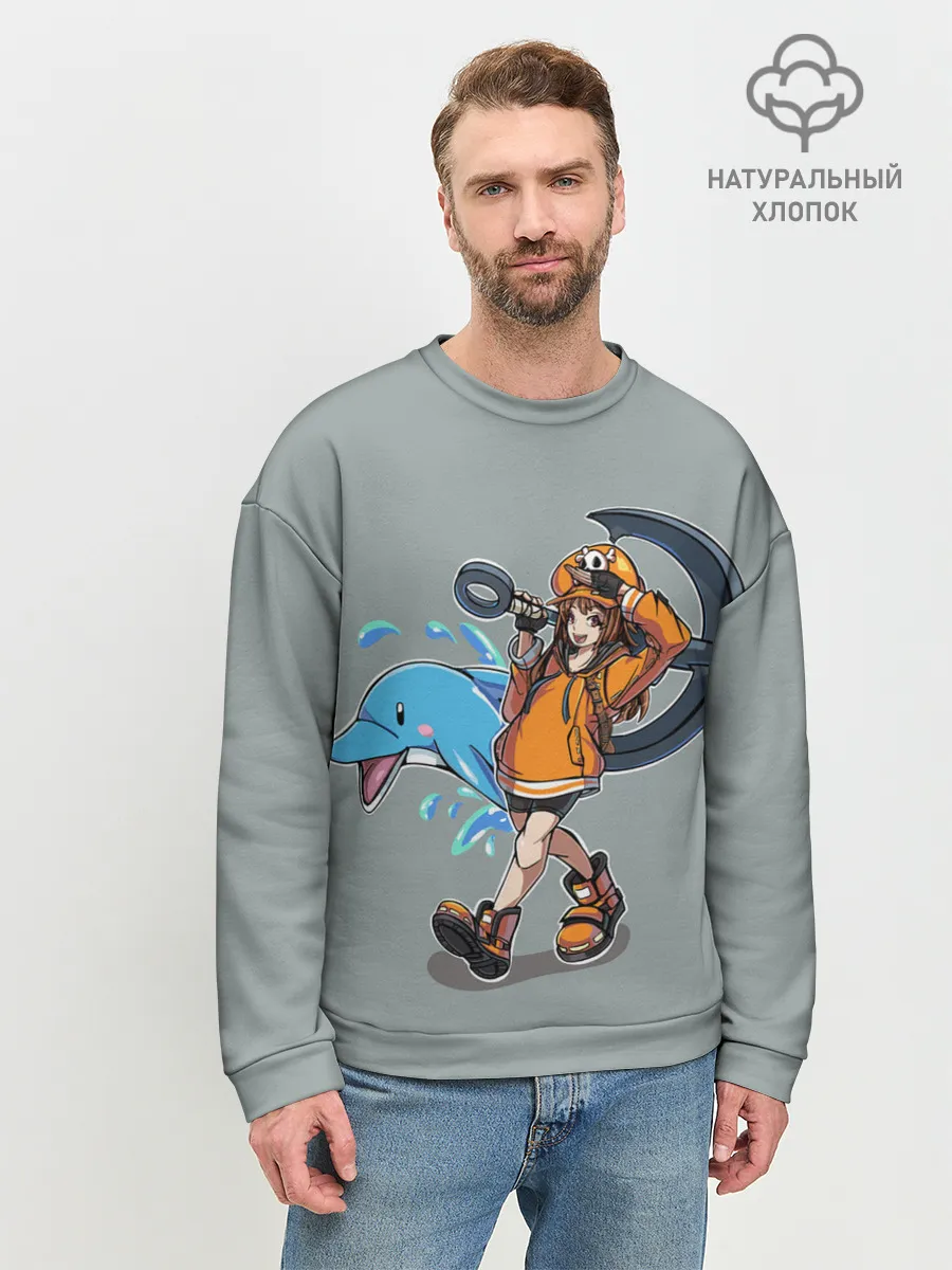 Мужской свитшот базовый / May whith dolphin