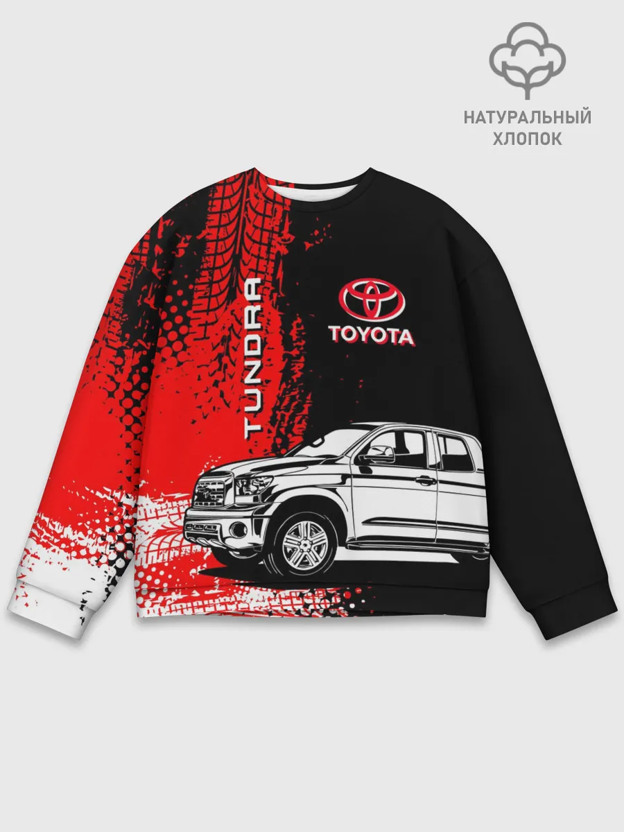 Мужской свитшот базовый / Тойота Тундра следы шин