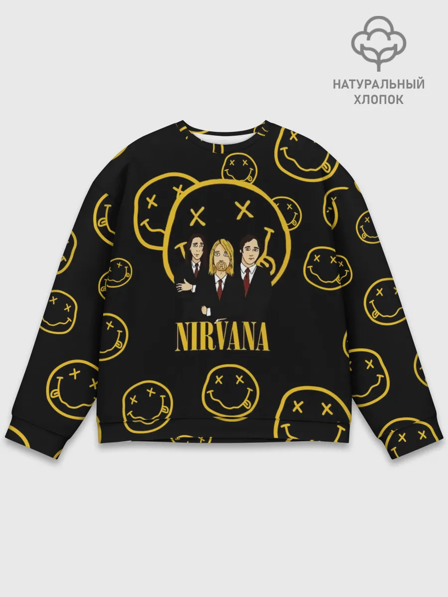 Мужской свитшот базовый / Арт на группу Nirvana