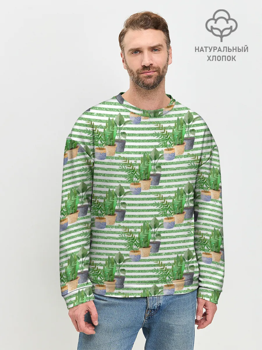 Мужской свитшот базовый / Комнатные цветы