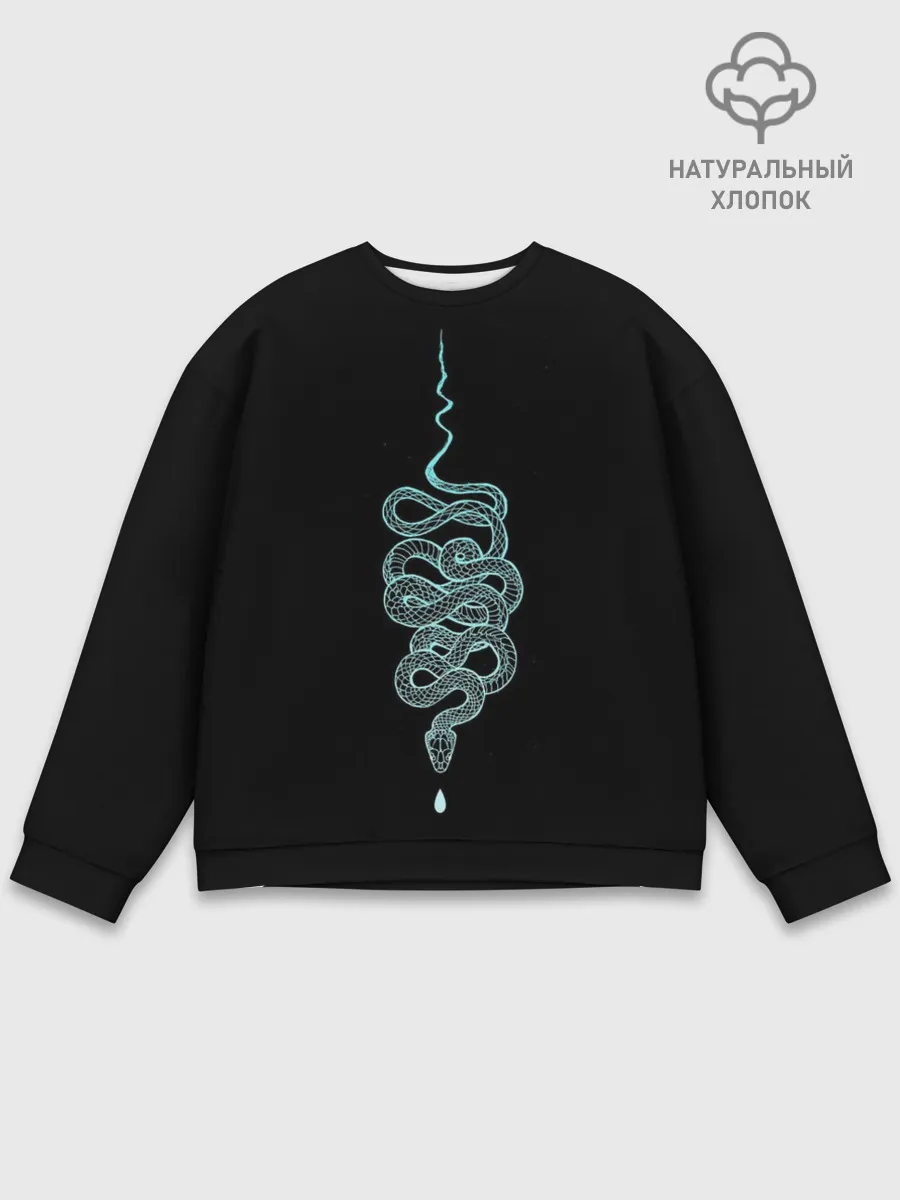 Мужской свитшот базовый / вьющаяся змея