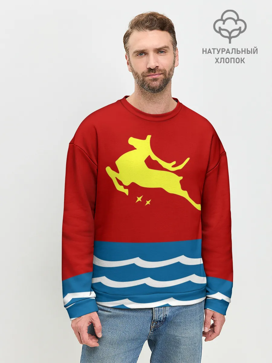 Мужской свитшот базовый / Герб Магадана