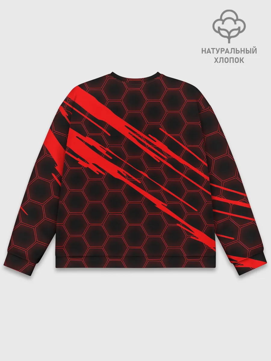 Мужской свитшот базовый / Чёрный клевер: Соты