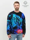 Мужской свитшот базовый / Синий водяной тигр