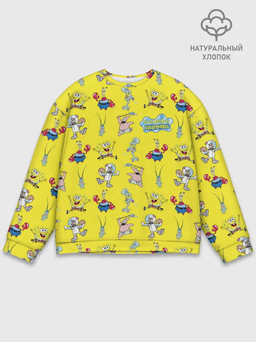 Мужской свитшот базовый / SpongeBob pattern