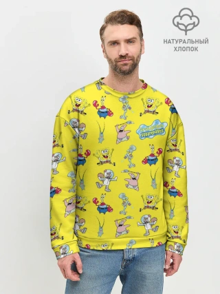 Мужской свитшот базовый / SpongeBob pattern