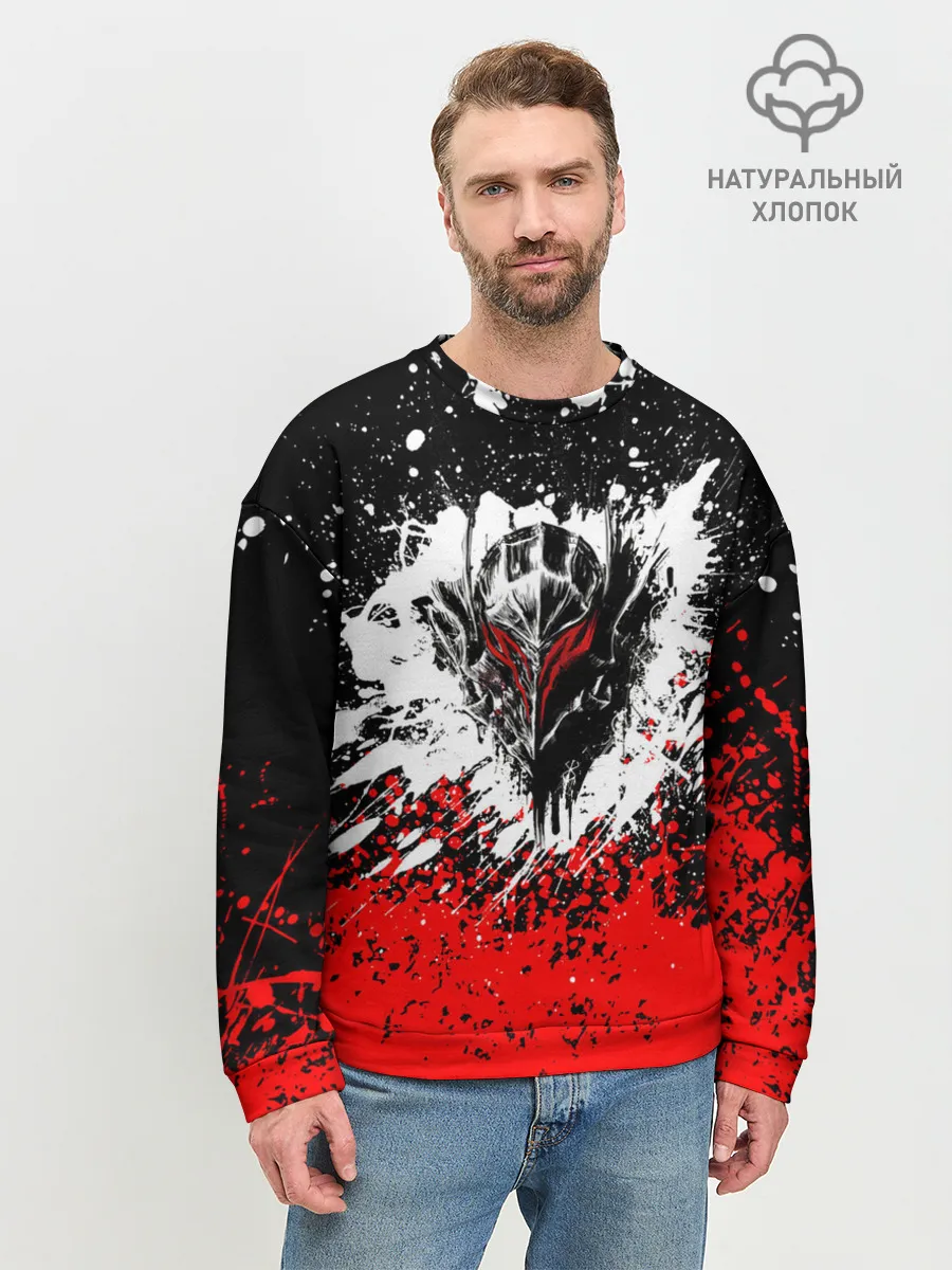 Мужской свитшот базовый / Берсерк: Брызги красок.