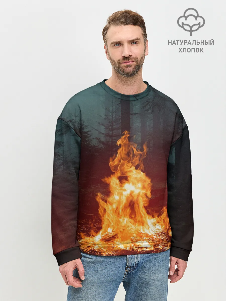 Мужской свитшот базовый / Пикник в лесу