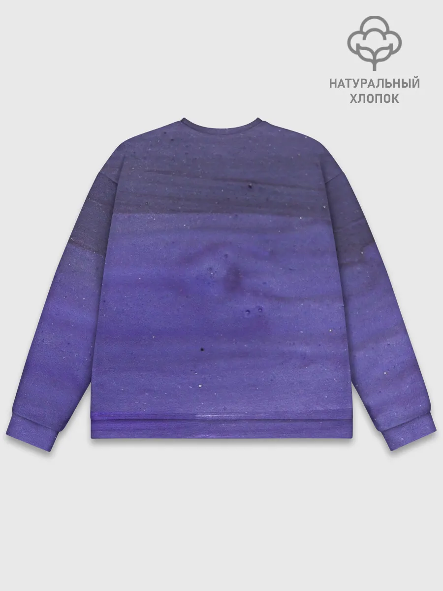Мужской свитшот базовый / Фиолетовые краски