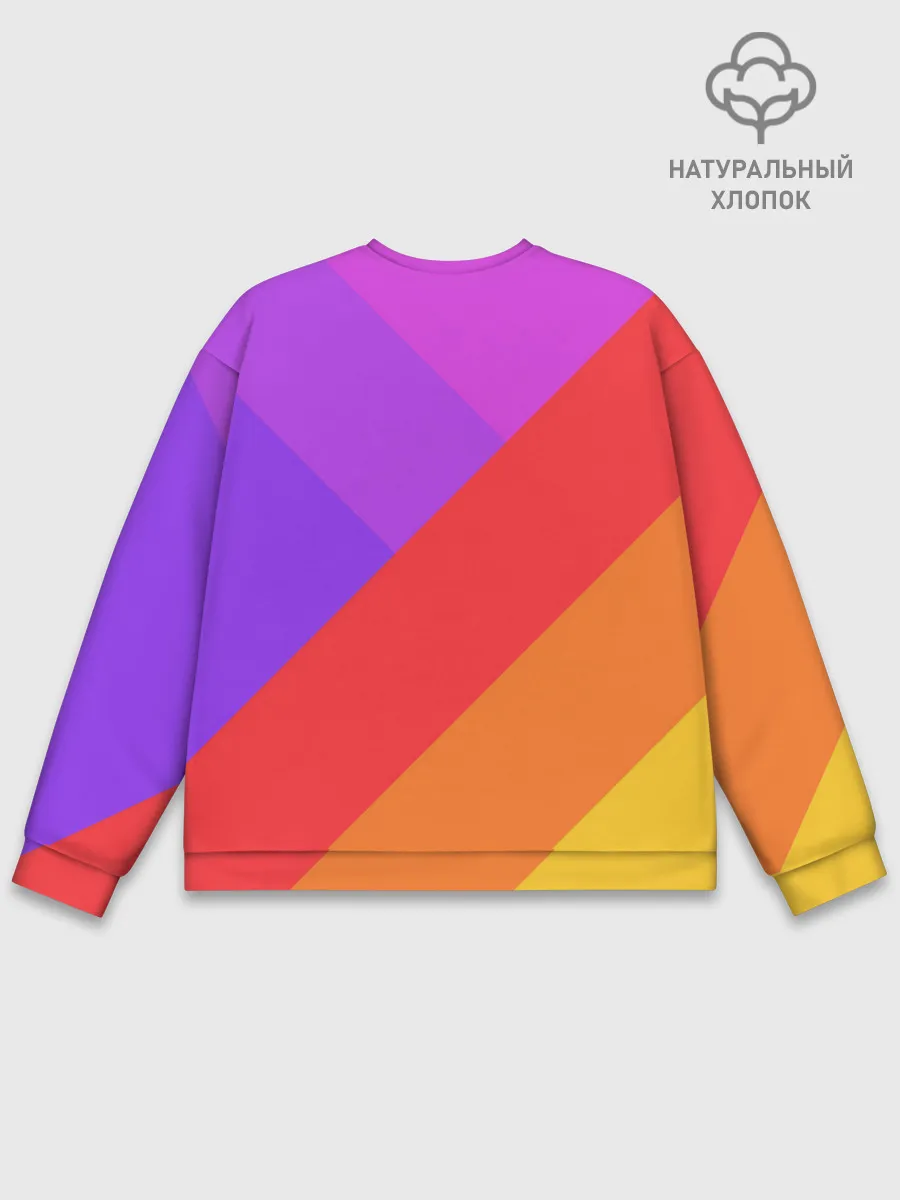 Мужской свитшот базовый / РАДУЖНАЯ ГЕОМЕТРИЯ / RAINBOW GEOMETRY