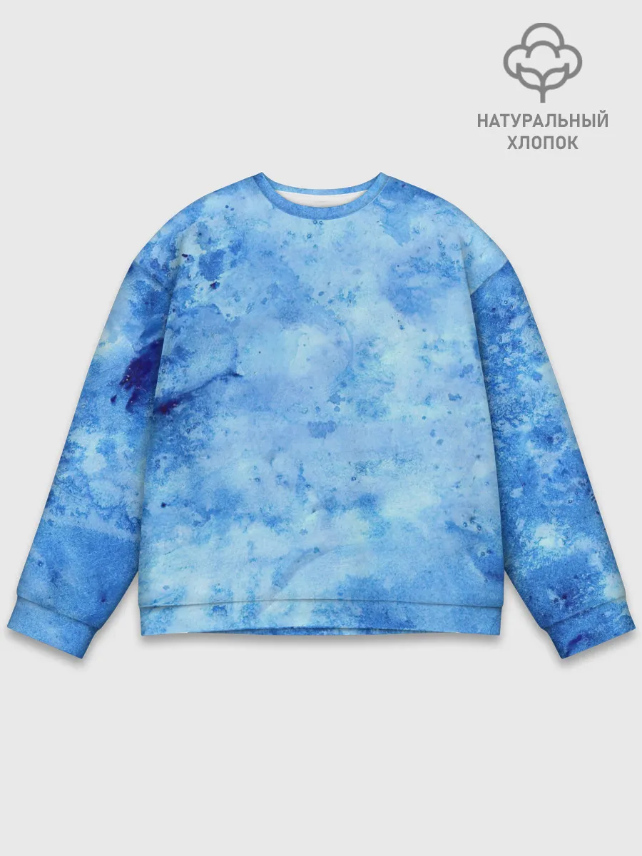 Мужской свитшот базовый / Красочная синева
