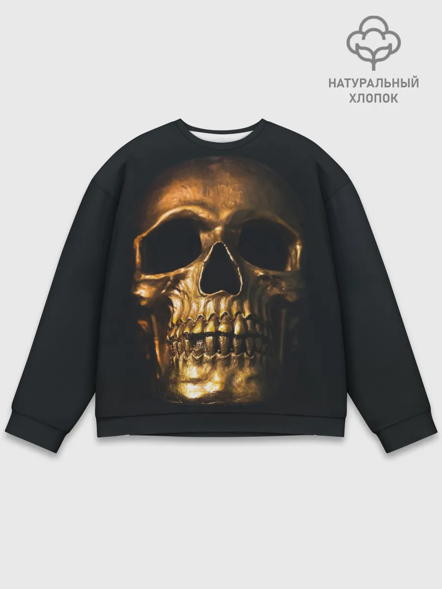 Мужской свитшот базовый / Gold Skull