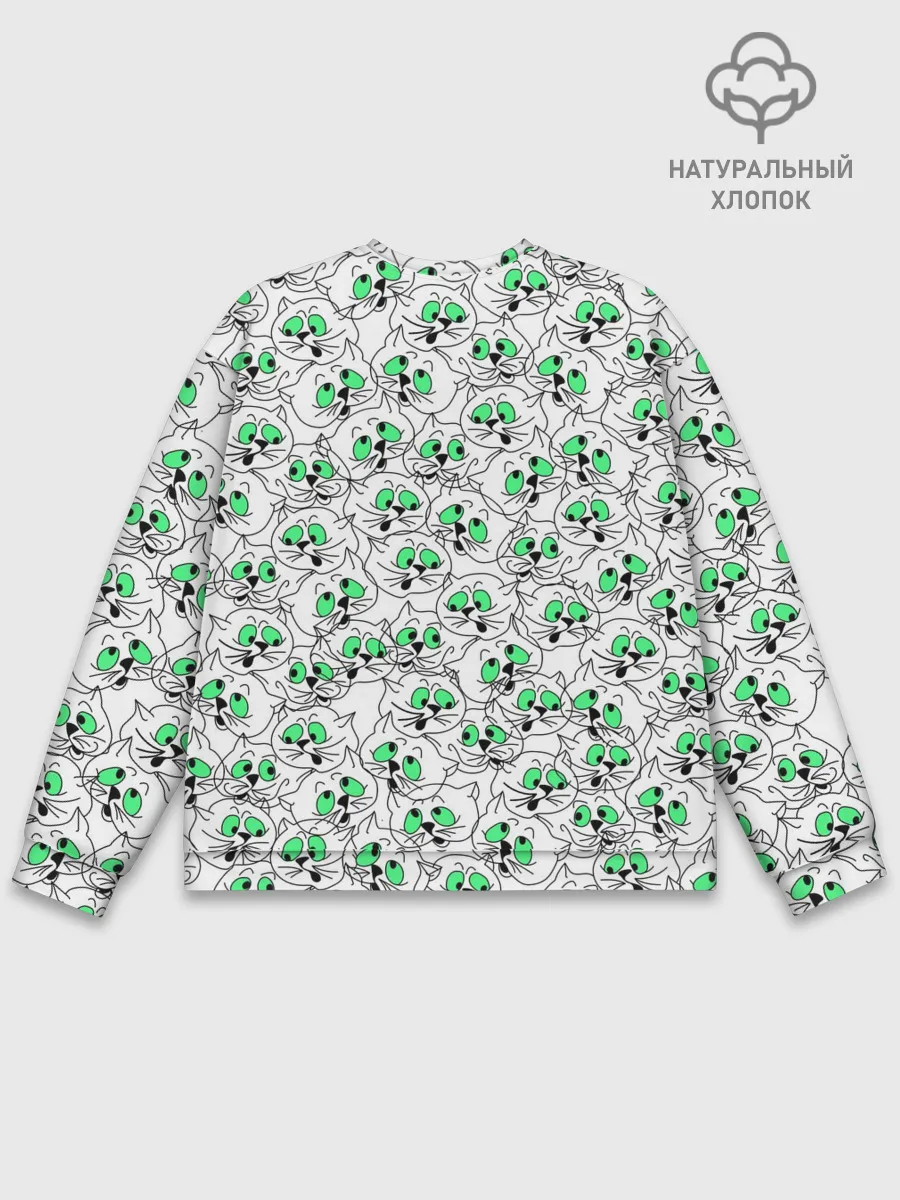 Мужской свитшот базовый / Веселые кошачьи глазки