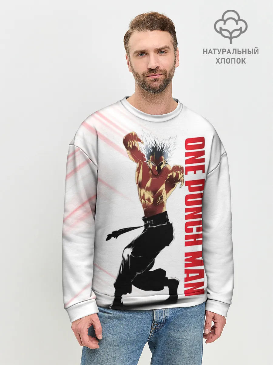 Мужской свитшот базовый / Гароу из One Punch-Man