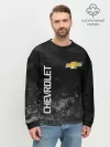 Мужской свитшот базовый / Chevrolet, gray