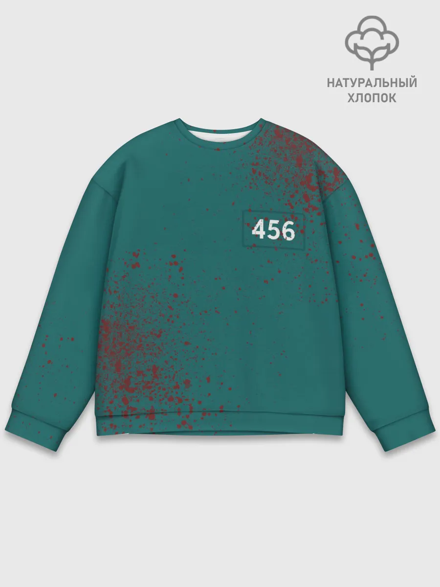 Мужской свитшот базовый / ИГРА В КАЛЬМАРА ПЕРСОНАЖ 456