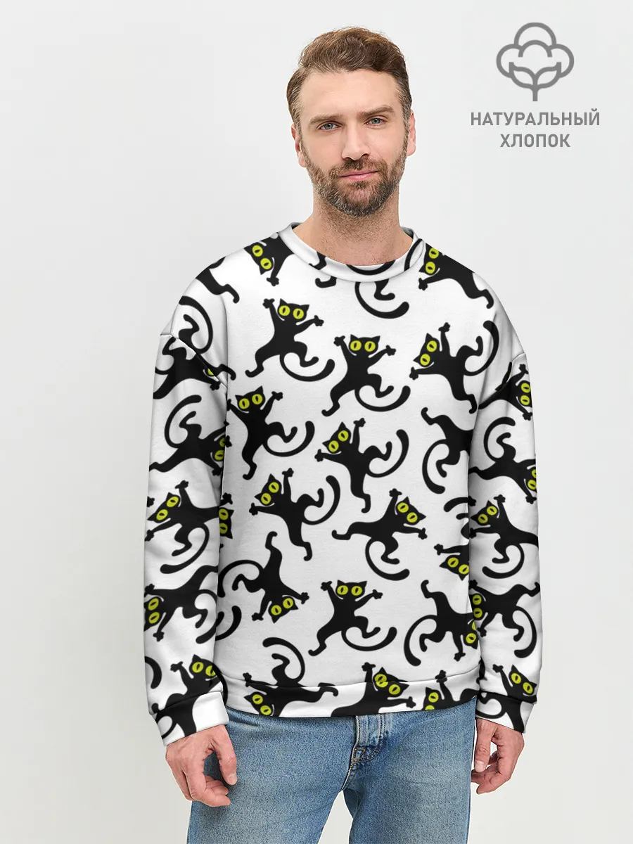 Мужской свитшот базовый / Танец котов
