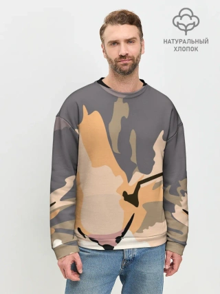 Мужской свитшот базовый / Камуфляжный кот