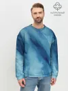 Мужской свитшот базовый / Голубой мрамор