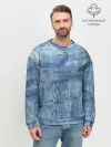 Мужской свитшот базовый / Джинсовые мазки