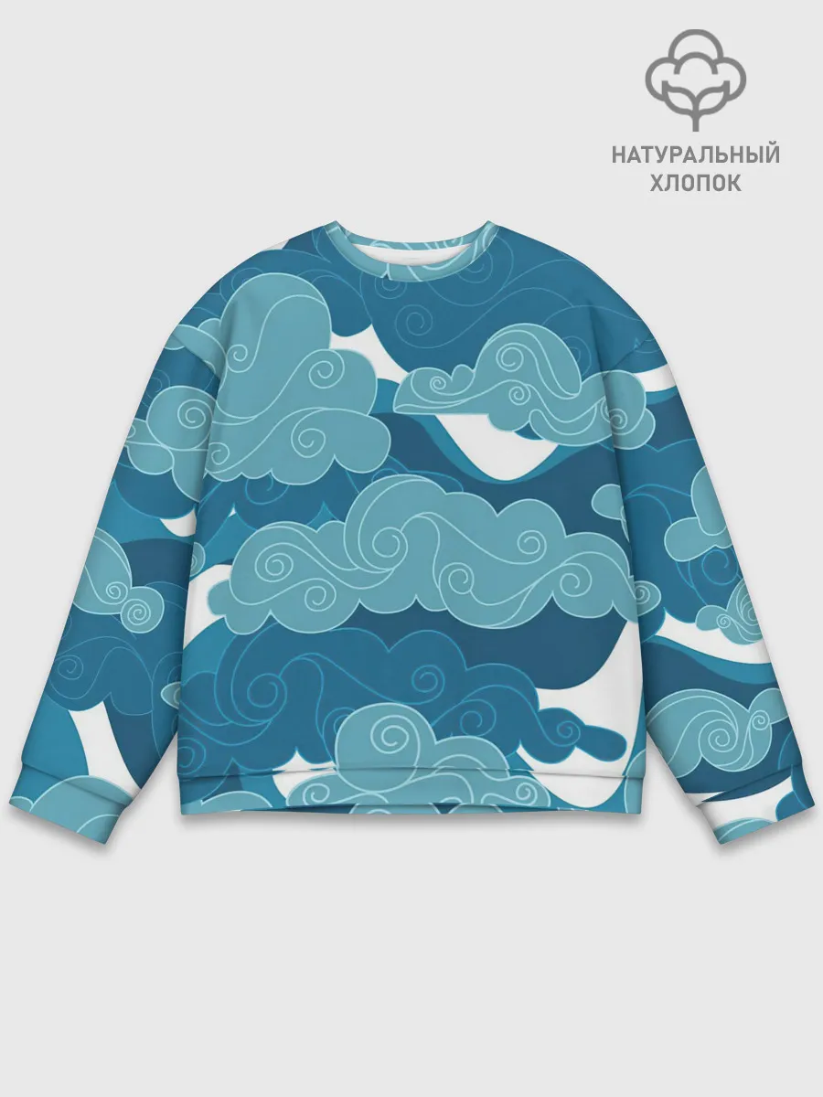 Мужской свитшот базовый / Облака Греции