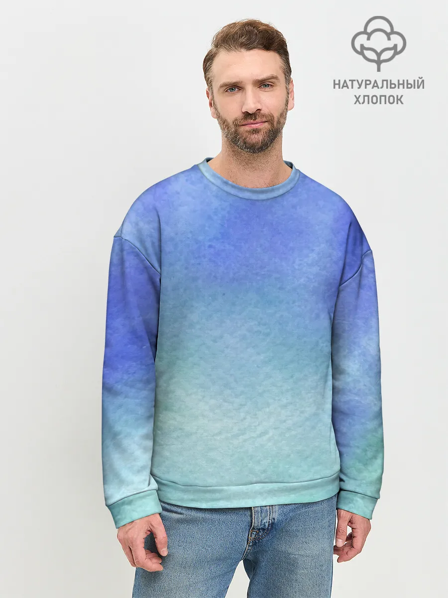 Мужской свитшот базовый / Небесная синева