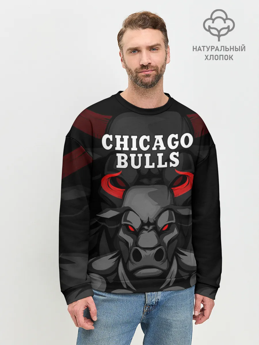 Мужской свитшот базовый / CHICAGO BULLS ЯРОСТНЫЙ БЫК