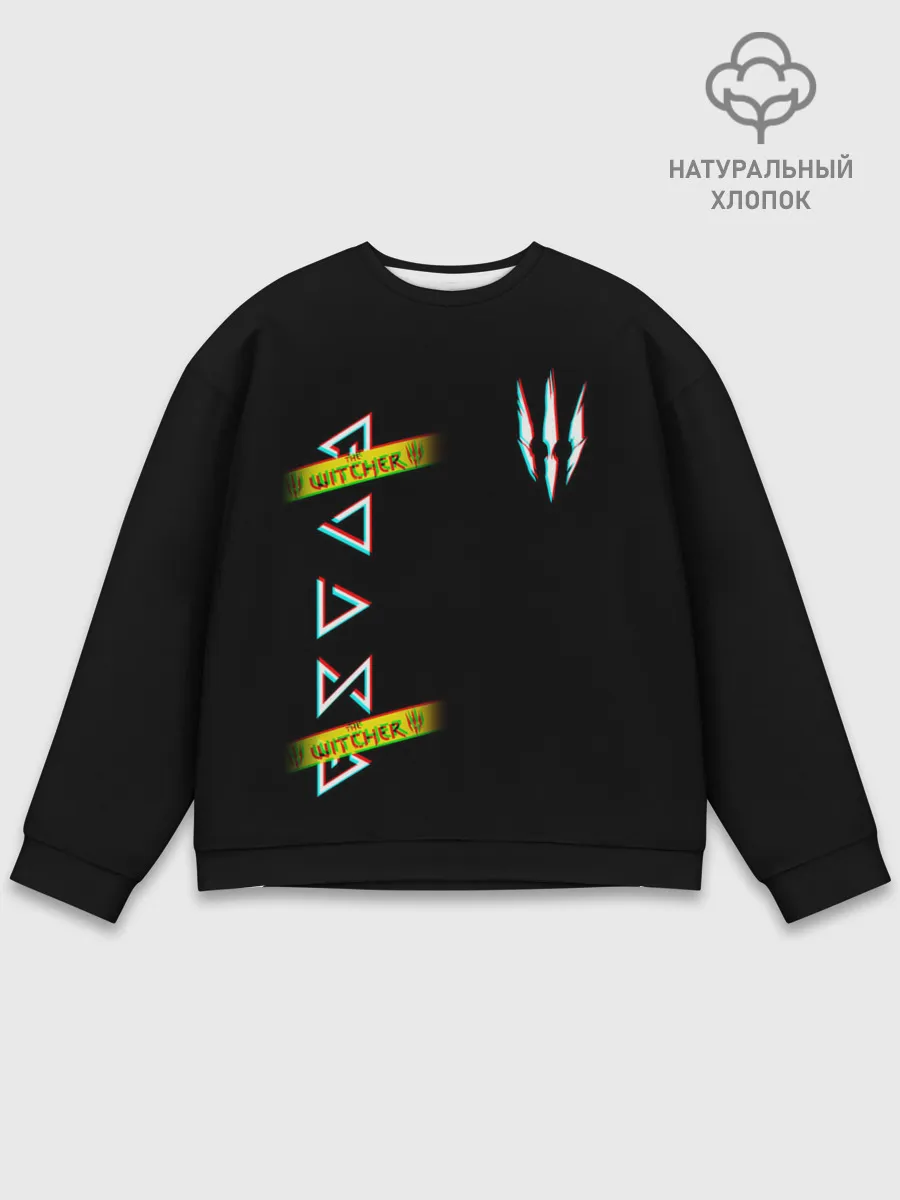 Мужской свитшот базовый / The Witcher: Glitch.