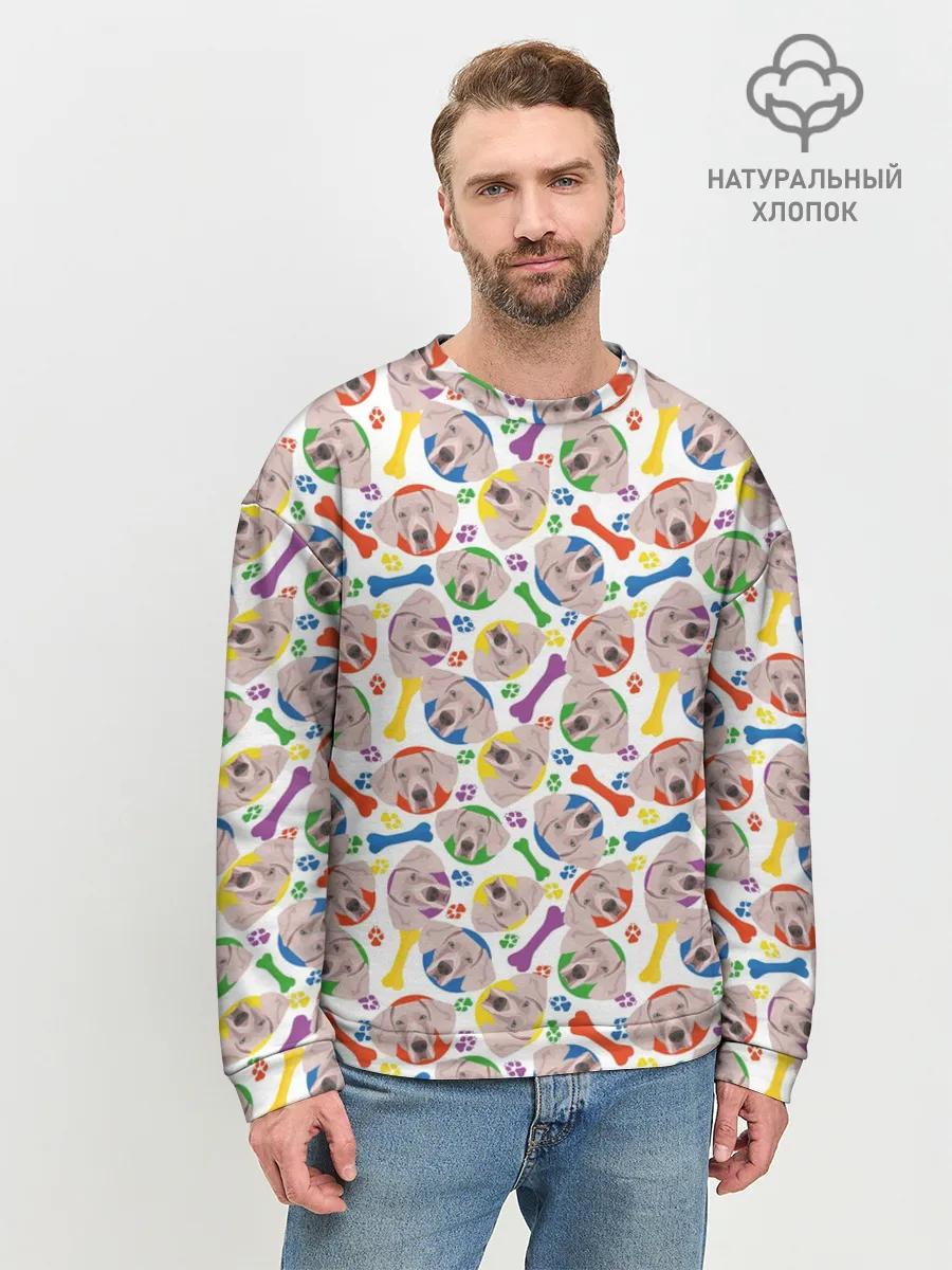 Мужской свитшот базовый / Веймаранер