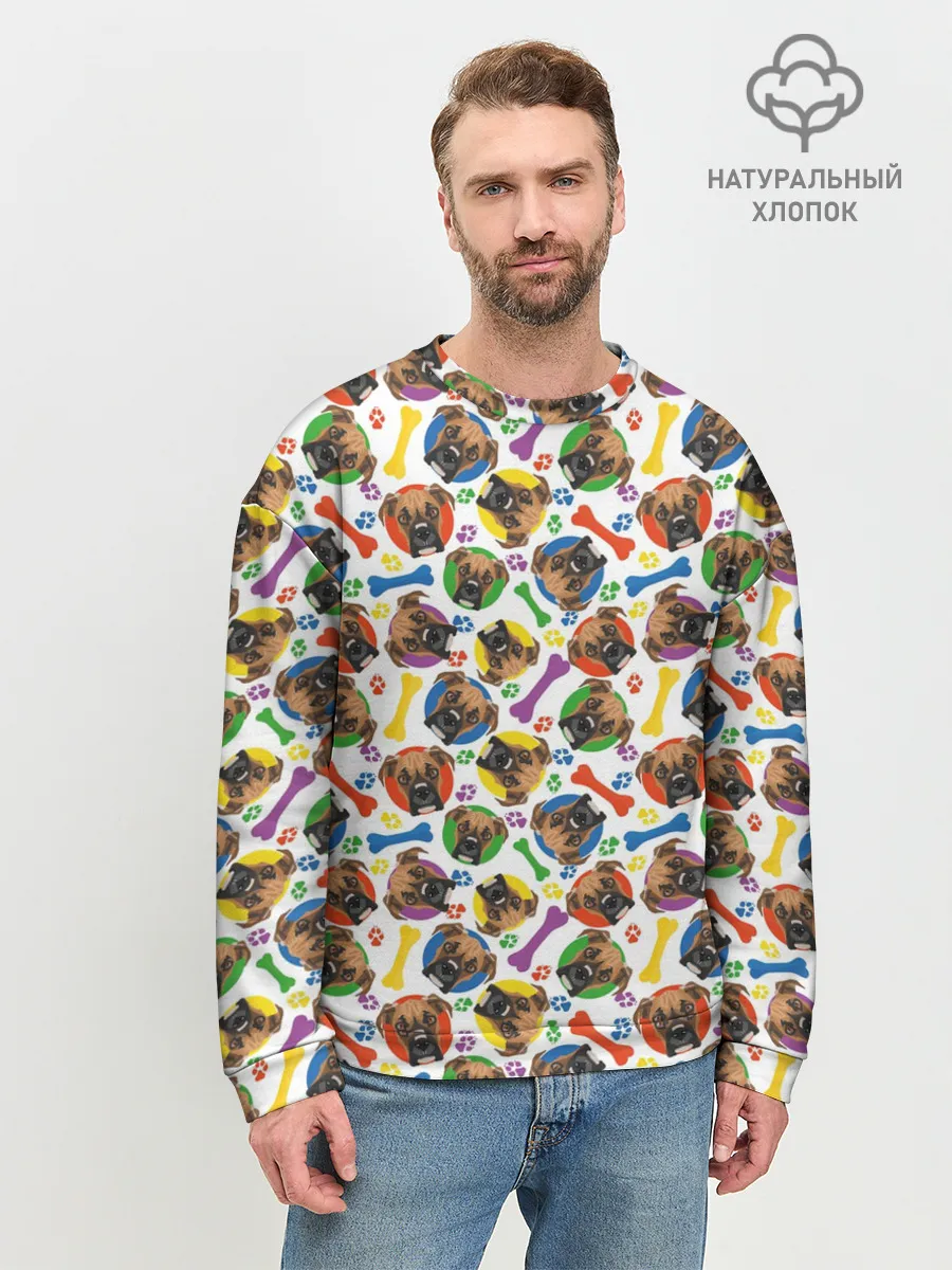 Мужской свитшот базовый / Немецкий Боксёр