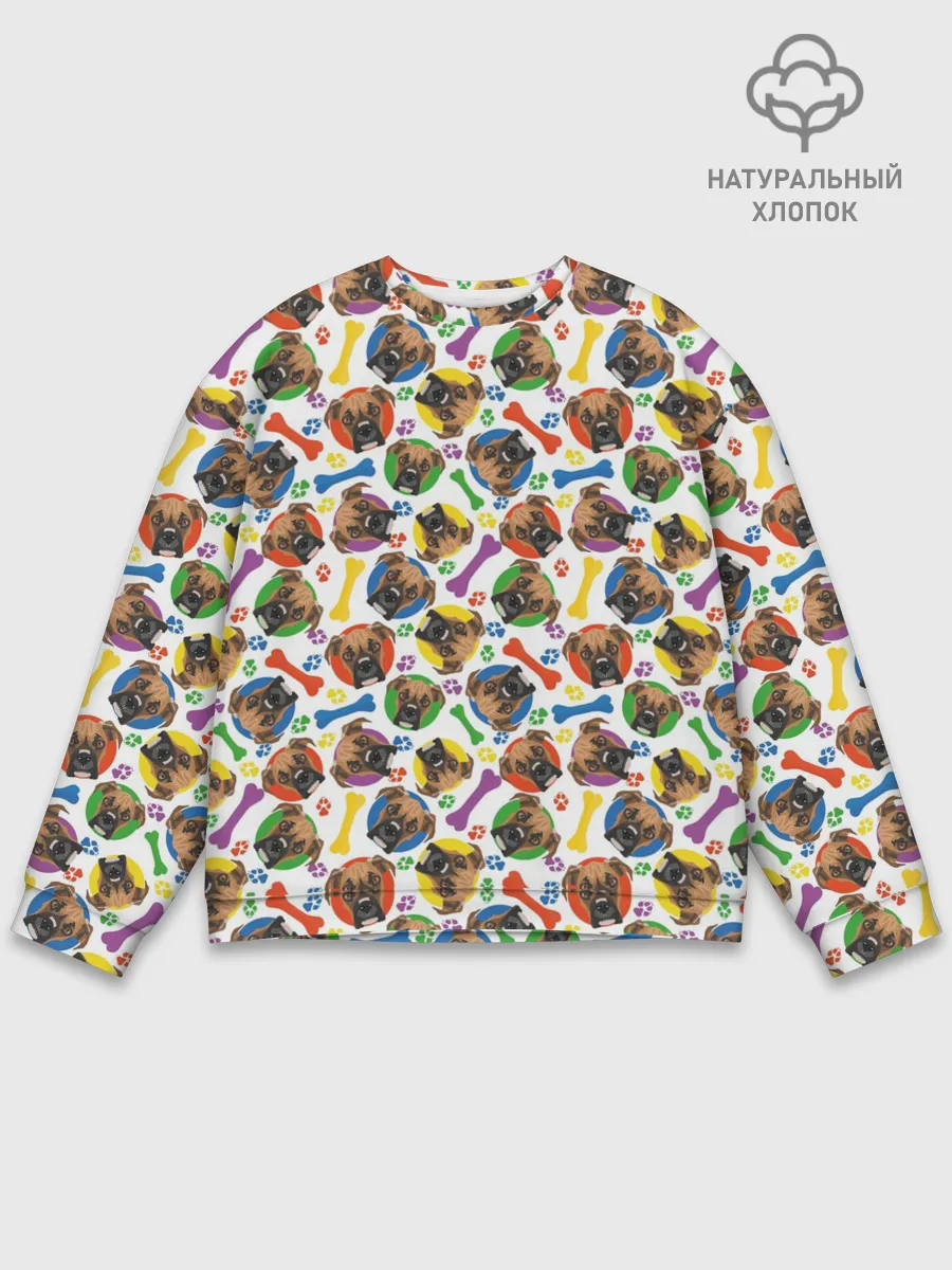 Мужской свитшот базовый / Немецкий Боксёр