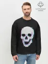 Мужской свитшот базовый / Неоновый светящийся череп