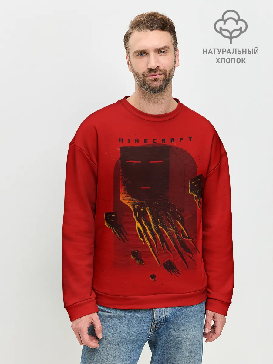 Мужской свитшот базовый / Гаст - Minecraft