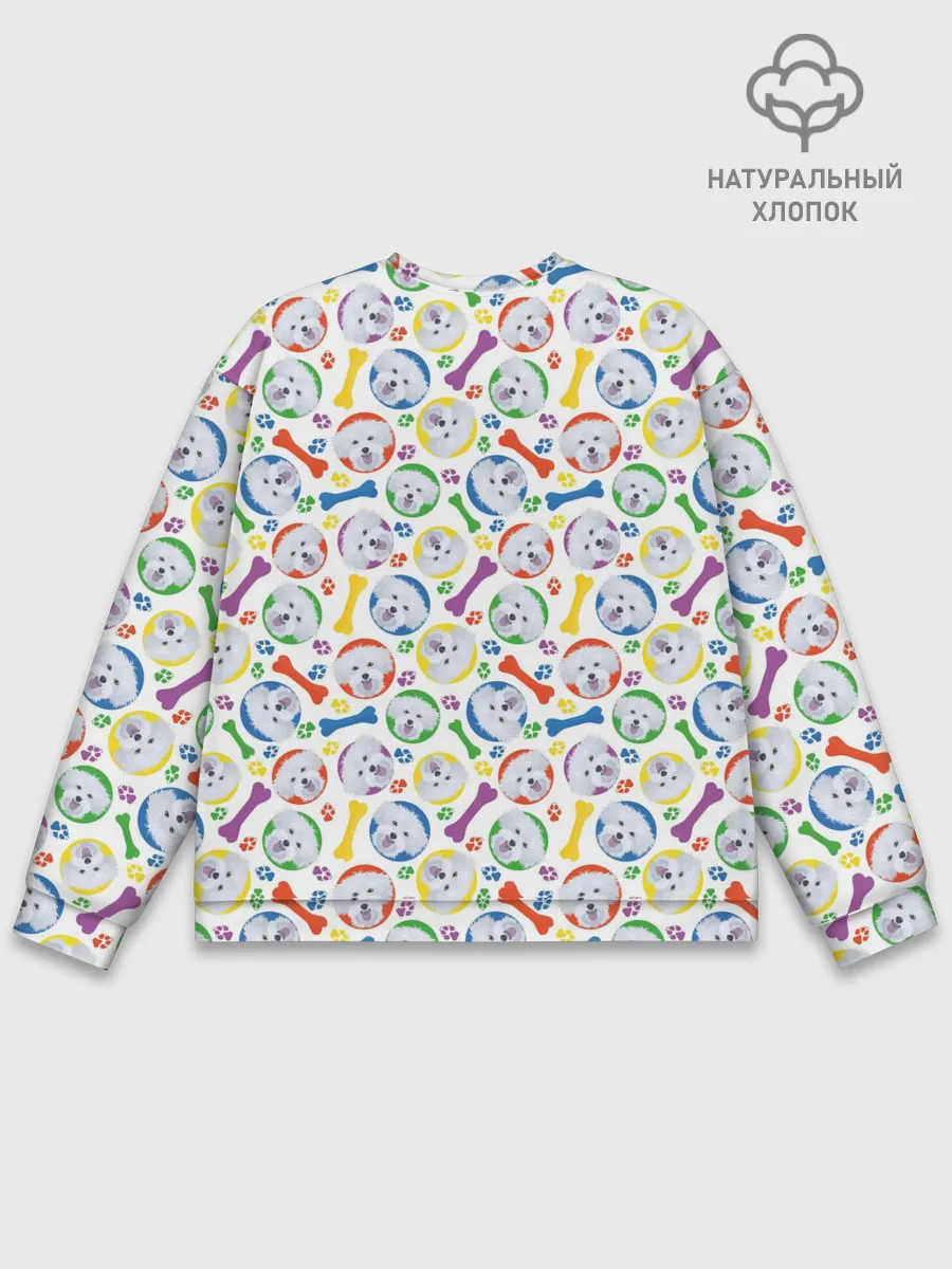 Мужской свитшот базовый / Мальтийская Болонка