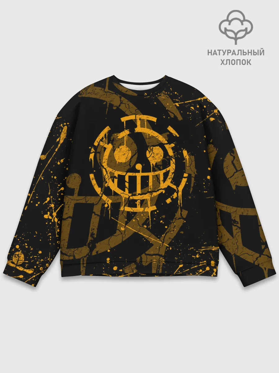 Мужской свитшот базовый / ВАН ПИС ПИРАТЫ ЖЁЛТЫЙ ЛОГО