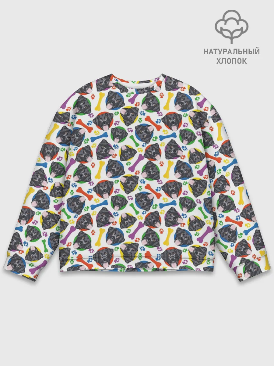 Мужской свитшот базовый / Чёрный Лабрадор