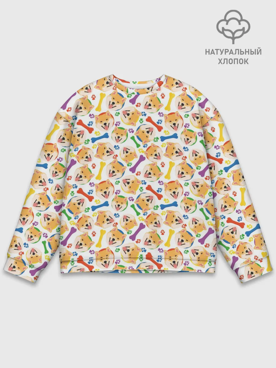 Мужской свитшот базовый / Сиба Ину