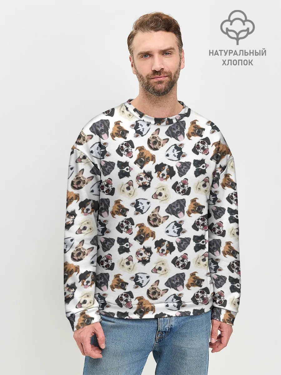 Мужской свитшот базовый / Разные Породы Собак