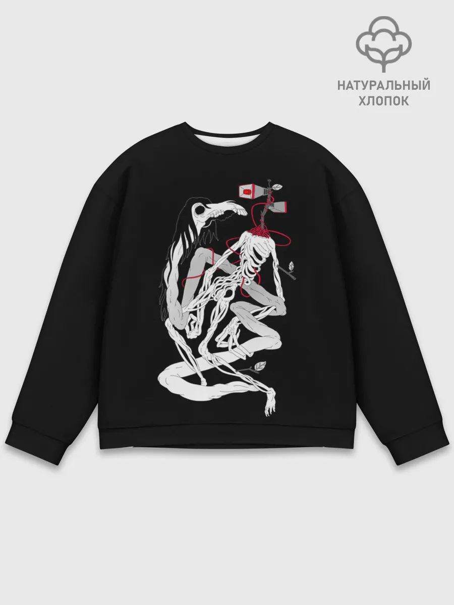 Мужской свитшот базовый / СИРЕНОГОЛОВЫЙ И ЛОШАДЬ | SIREN HEAD & HORSE